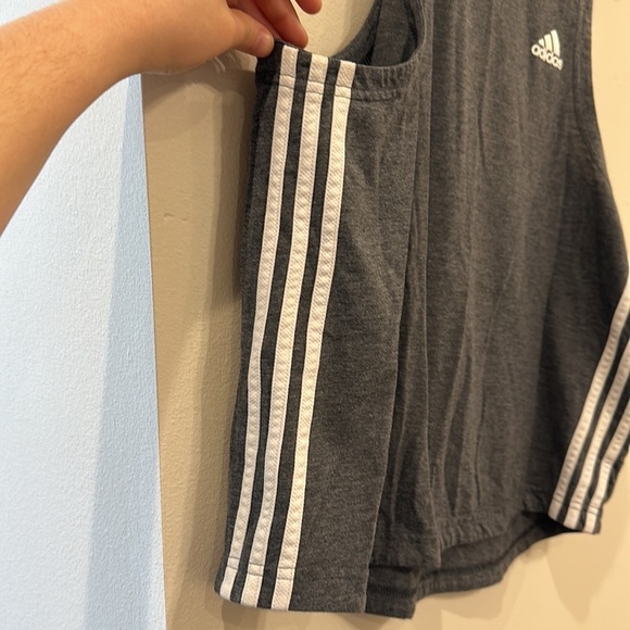Adidas gray and white tank top- XL - Picture 4 of 6